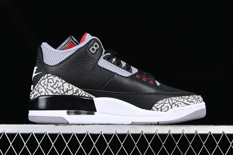 All categories Air Jordan Jordan series basketball shoes Air Jordan 3 pure original Air Jordan 3 Retro Black Cement (2018) AJ3 Joe 3 replica black cement 854262-001